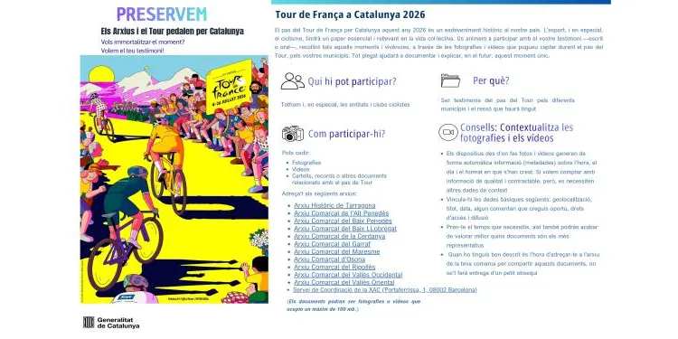Crida als veïns i veïnes d’Altafulla a facilitar a l’Arxiu Històric de Tarragona imatges sobre el pas del Tour de França per la vila
