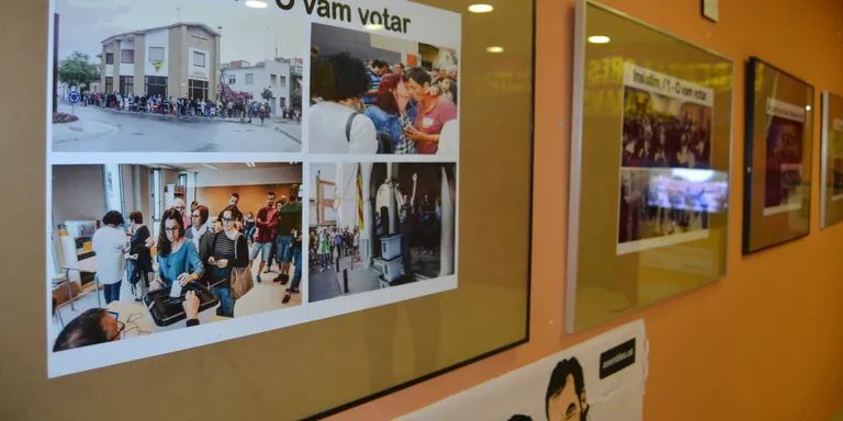 Es pot veure a la seu d'ERC-JxP una mostra de l'exposició '1d'Octubre, tres dies per la història'