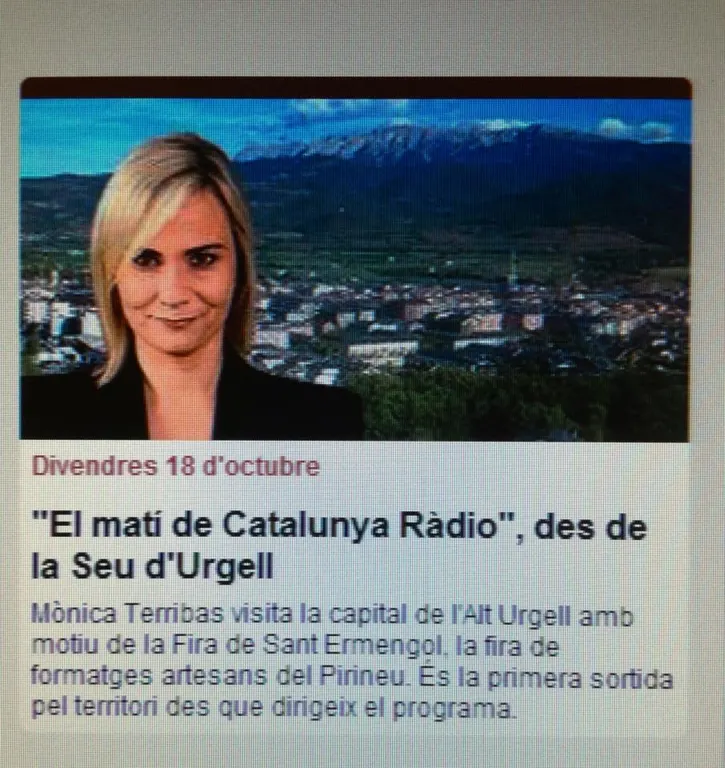 'El matí de Catalunya Ràdio', aquest divendres des de la Seu d'Urgell