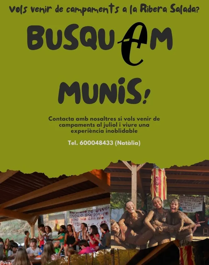 L’Esplai Riallera busca monitors per anar de campaments a la Ribera Salada