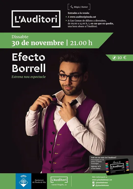 Espectacle de màgia ' Màgia Particular: Efecto Borrell' amb el mag Gerard Borrell