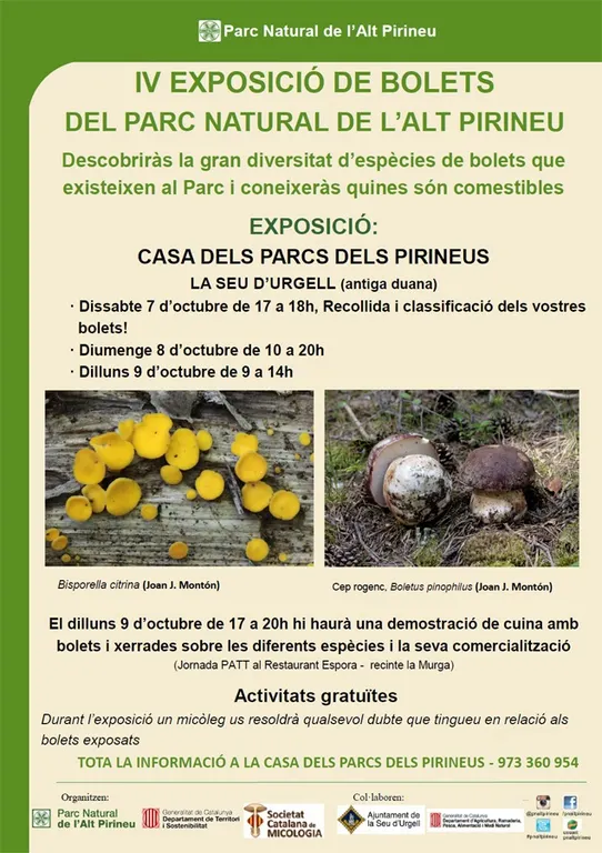 La Casa dels Parcs dels Pirineus celebra unes noves jornades de micologia