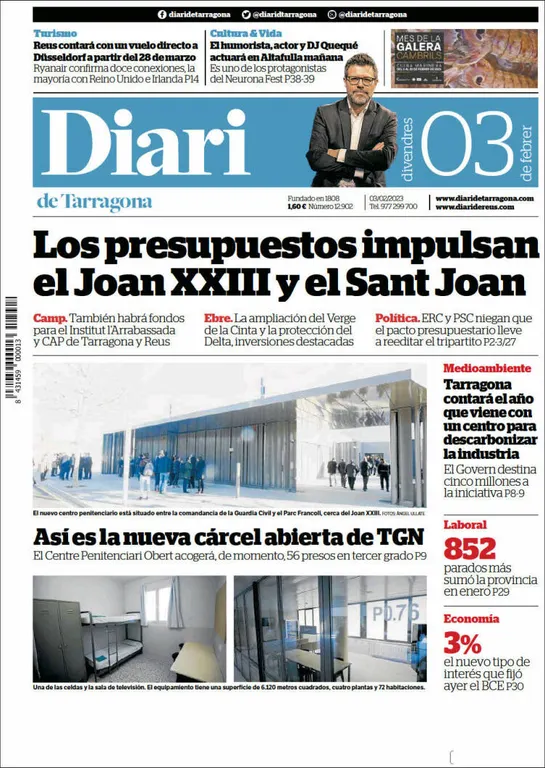 Consulta les portades dels diaris d'aquest 3 de febrer