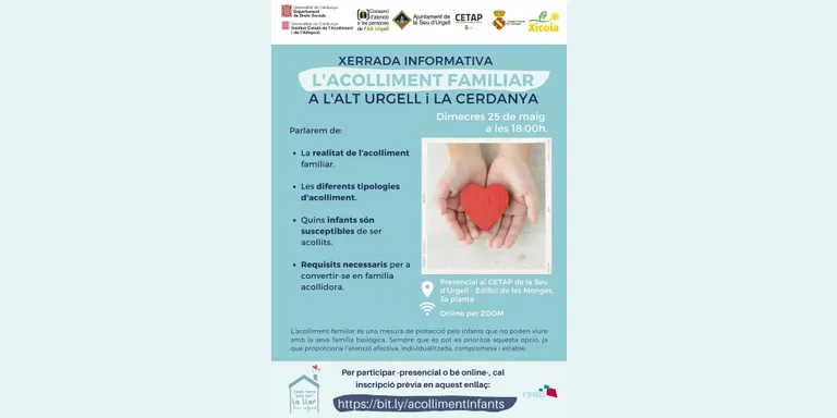 Xerrada informativa a la Seu d'Urgell sobre els acolliments familiars