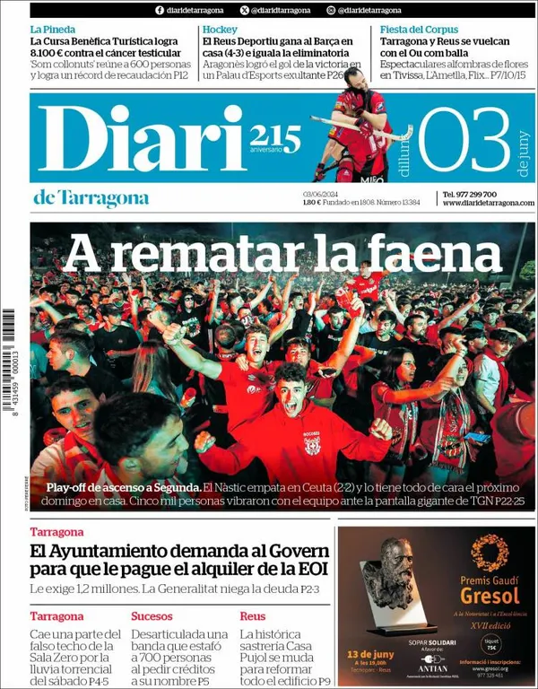 Cop d'ull als diaris d'aquest dilluns 3 de juny