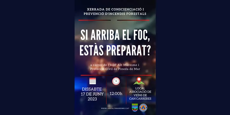 Xerrada de conscienciació i prevenció d'incendis forestals a Can Carreras