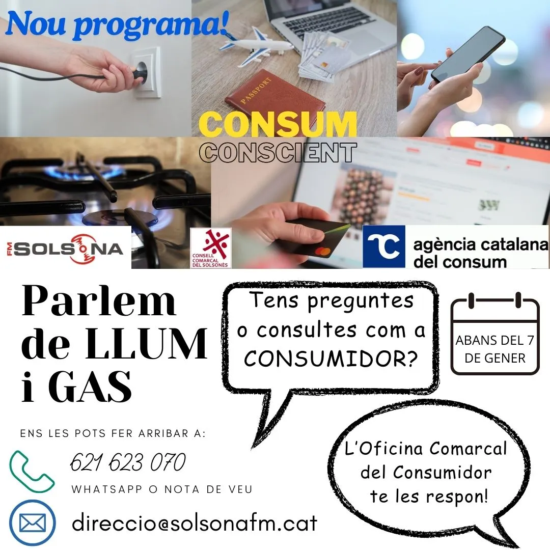 Solsona FM i el Consell Comarcal coprodueixen el nou pòdcast Consum Conscient