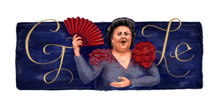 Google dedica la imatge inicial del cercador a Montserrat Caballé