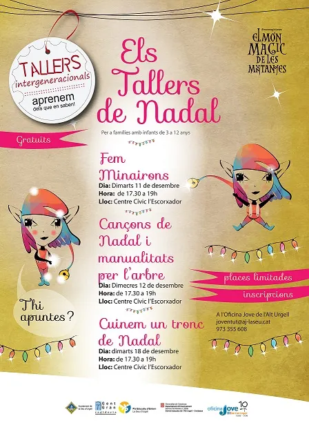 Inscripcions obertes per als Tallers Familiars de Nadal a la Seu