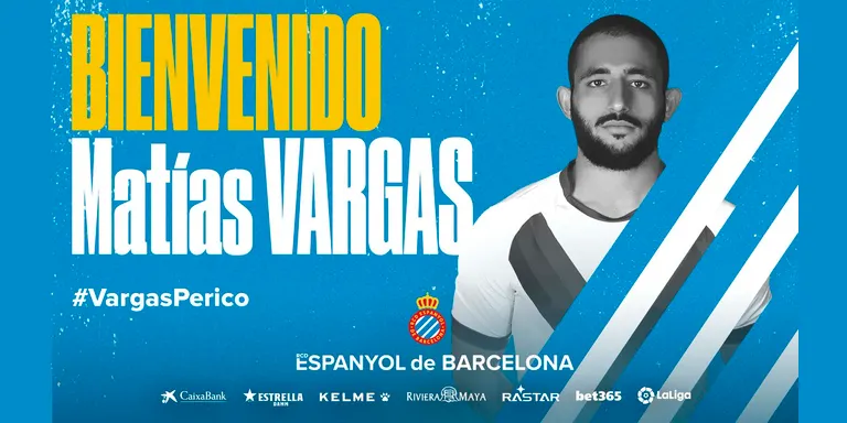 El RCD Espanyol fa oficial l'arribada del "Monito" Vargas