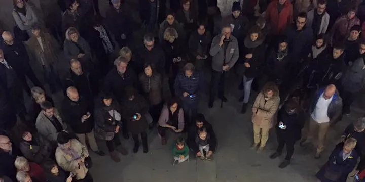 Ahir dijous, concentració per reivindicar la posada en llibertat de Jordi Sànchez i Jordi Cuixart