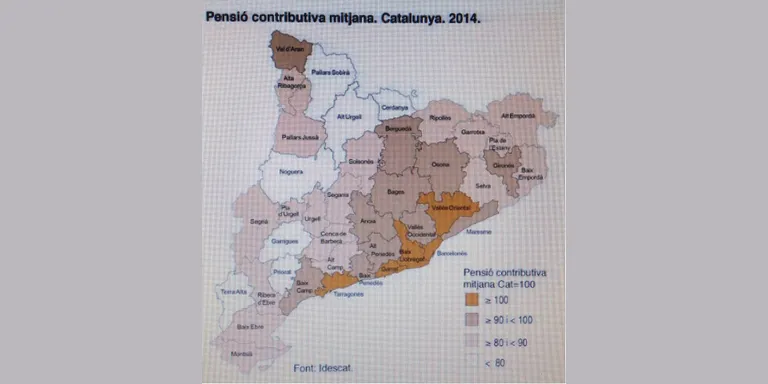 La pensió contributiva mitjana a l'Alt Urgell és de 722,70 euros