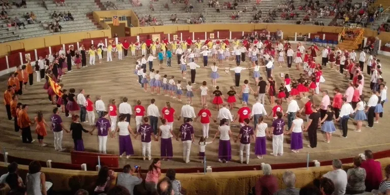 Les colles Galzeran de Flor de Neu presents a la Catalunya Nord