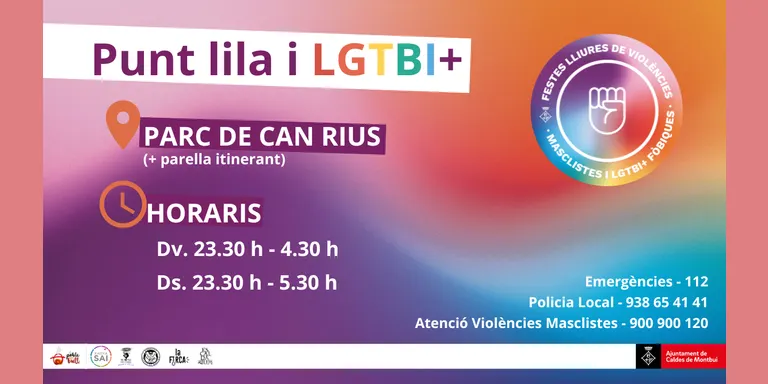 Un Punt Lila instal·lat a Can Rius atendrà les agressions de gènere que es puguin produir les nits de divendres i dissabte