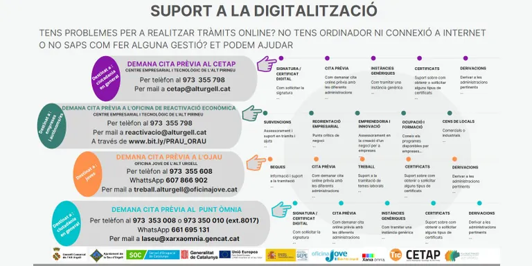 L'Alt Urgell crea una Oficina de Reactivació Econòmica per donar suport a empreses i professionals