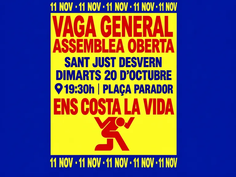 Una assemblea oberta a Sant Just per preparar la vaga general per l’habitatge de l’11 de novembre
