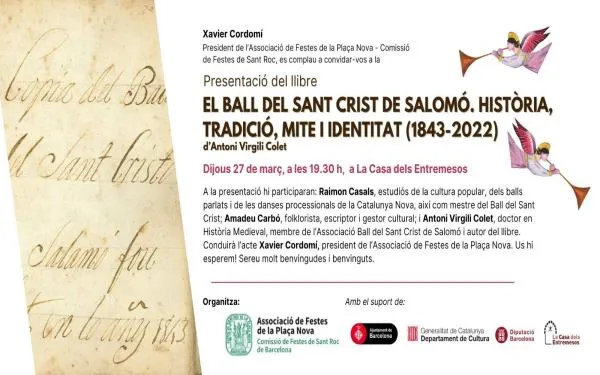 El Ball del Sant Crist de Salomó, protagonista d’una cita literària a Barcelona