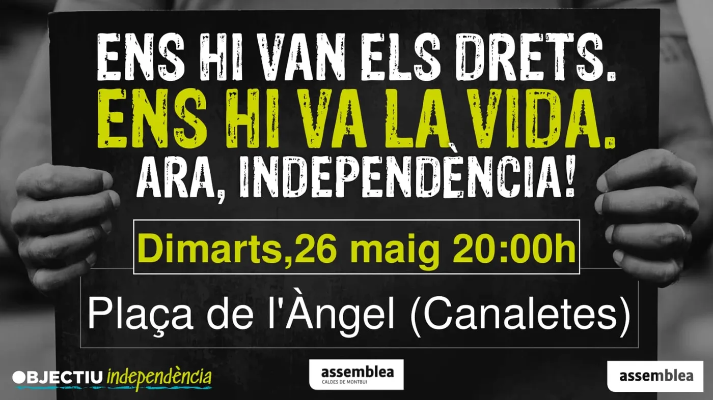 L'ANC Caldes convoca una concentració per la llibertat demà dimarts