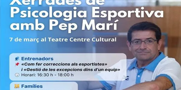 El Catllar impulsa una conferència de psicologia esportiva amb el psicòleg Pep Marí
