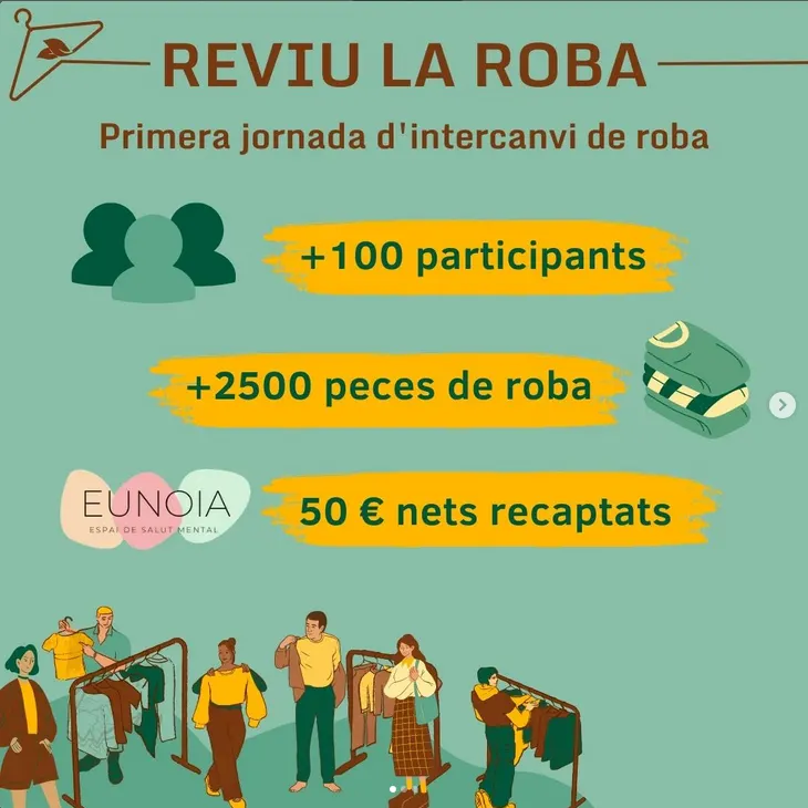 <strong>Èxit de la primera jornada d'intercanvi de "Reviu la roba" a Solsona, amb més d'un centenar de participants</strong>