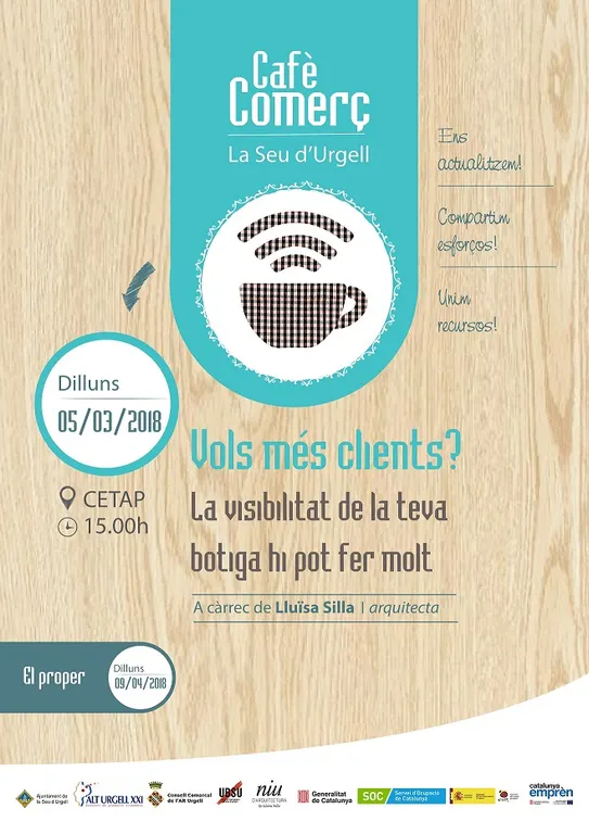 Com millorar la visibilitat dels aparadors, nova xerrada de 'Cafè-Comerç'