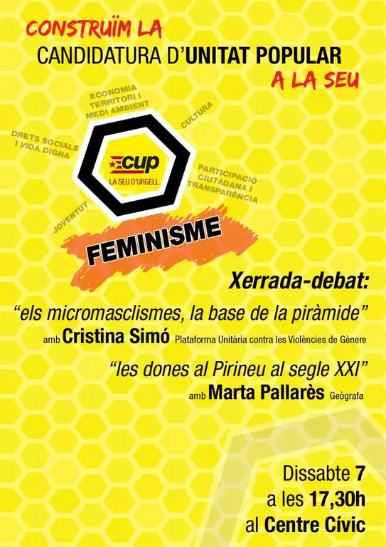 La CUP de la Seu proposa un debat públic entorn la situació de les dones en la societat actual