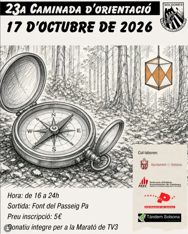 Torna la Caminada d’Orientació del Centre Excursionista del Solsonès