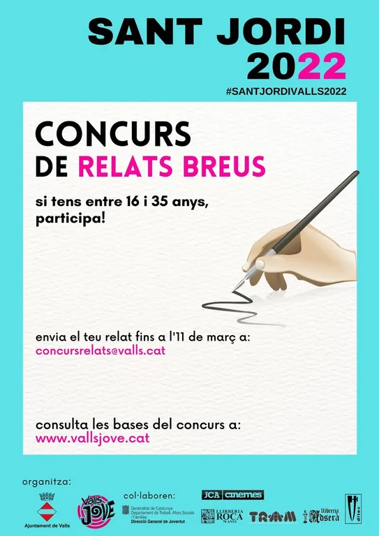 Nova convocatòria del Concurs de Relats Breus de Sant Jordi