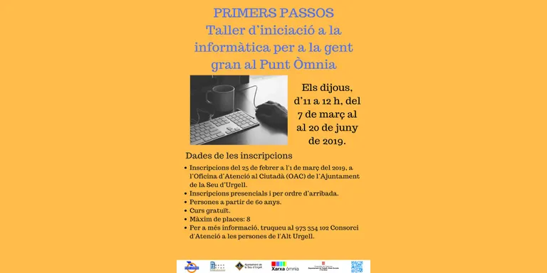 El Punt Òmnia organitza un taller gratuït d'iniciació a la informàtica per a gent gran