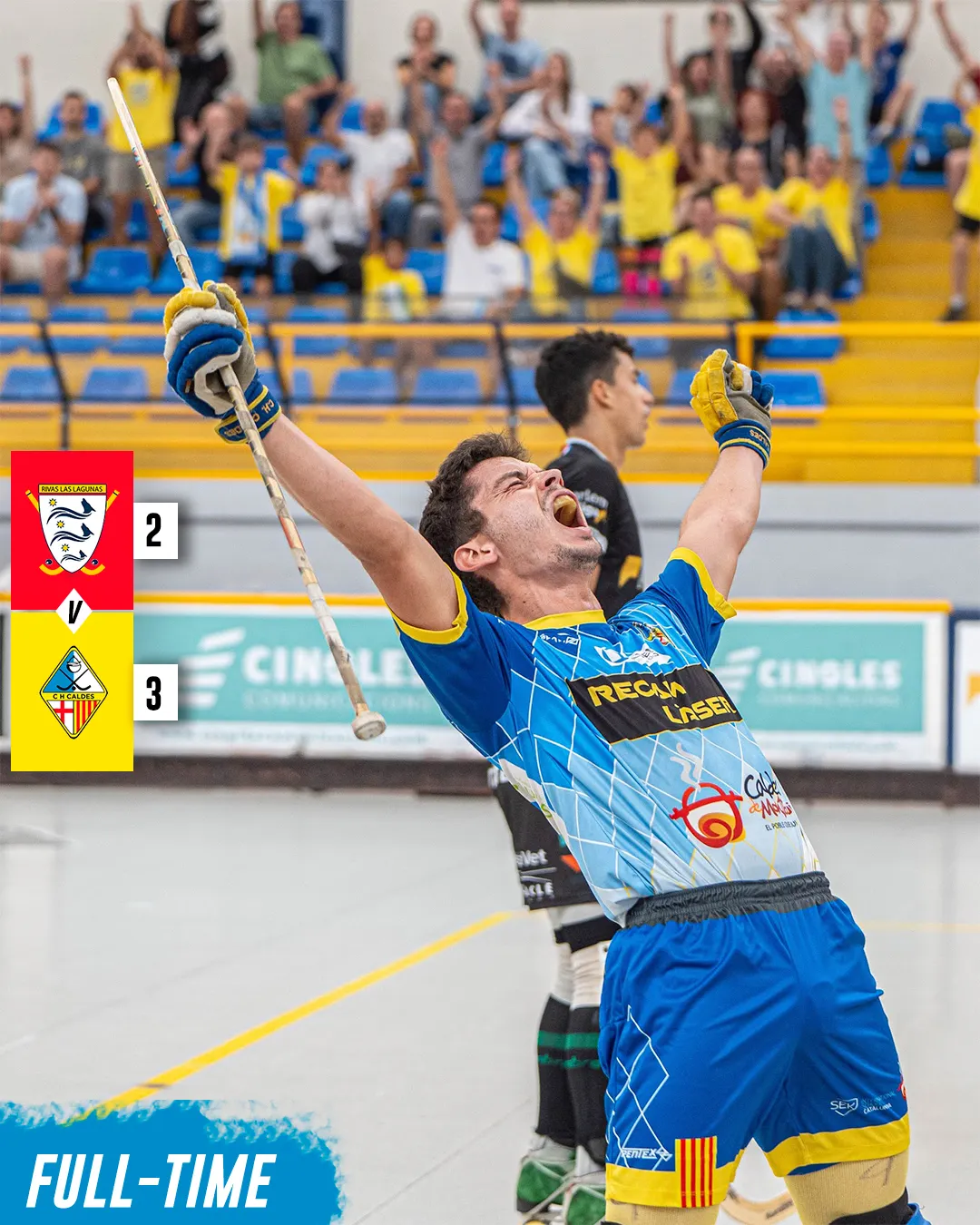 El Recam Làser obté la primera victòria de la temporada a la pista del Hockey Rivas (2-3)