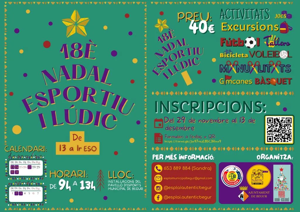 El Nadal Esportiu i Lúdic de l’Esplai Autèntic arriba la 18a edició