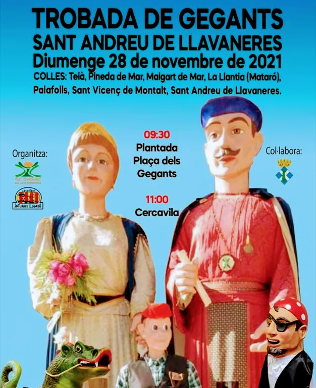 Els Gegants de Pineda tanquen temporada a Sant Andreu de Llavaneres