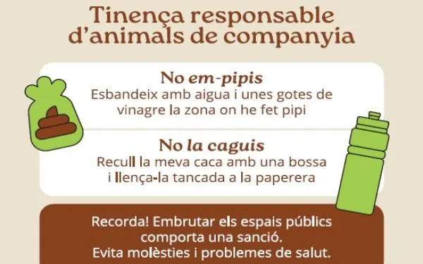 Una nova campanya a Torredembarra vol conscienciar la població sobre la tinença responsable dels animals de companyia
