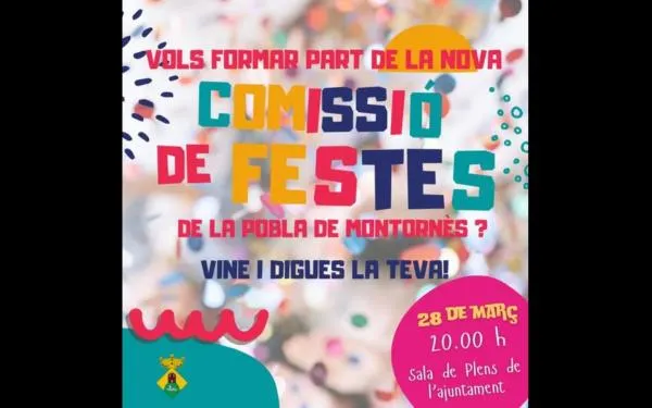 L’Ajuntament de La Pobla de Montornès impulsa la creació d’una nova Comissió de Festes del municipi