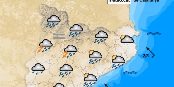 Un episodi de pluja intensa acomiadarà l'últim cap de setmana de l'estiu