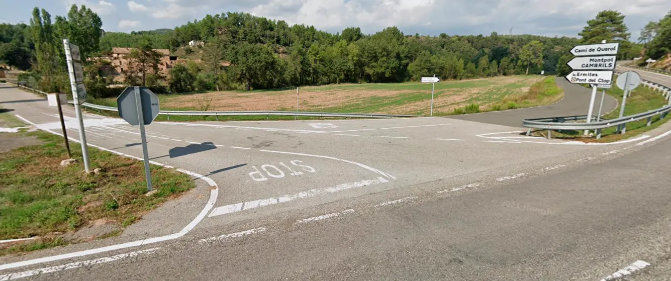 Territori treu a concurs la redacció del projecte de millora de la seguretat viària a l'encreuament de la C-26 a Castellar de la Ribera amb el camí de Querol