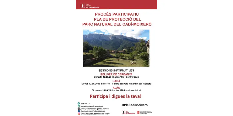 Tret de sortida al procés participatiu del Pla de protecció del medi natural i el paisatge del Parc Natural del Cadí-Moixeró