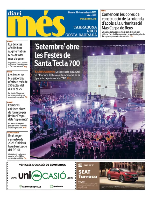 T'expliquem les portades dels diaris del territori d'aquest 13 de setembre