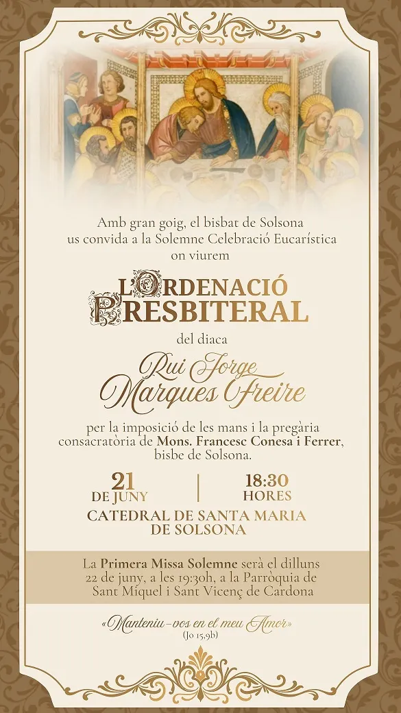 El bisbe de Solsona ordena aquest diumenge un nou capellà per a la diòcesi