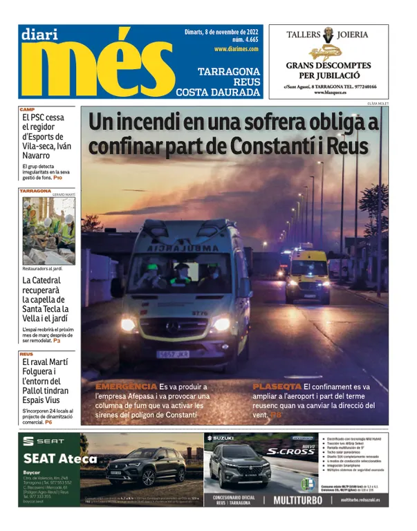 Consulta les portades dels diaris d'aquest 8 de novembre