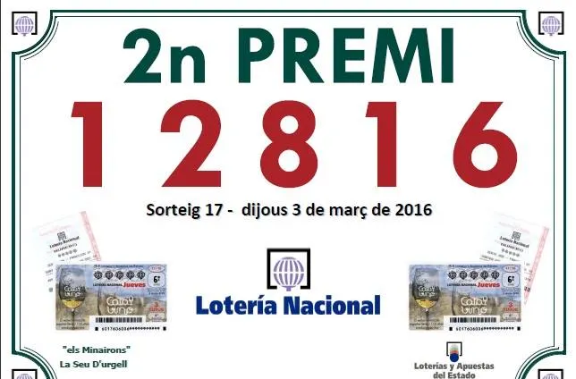 Un segon premi de la Loteria Nacional, a l'administració número 1 de la Seu