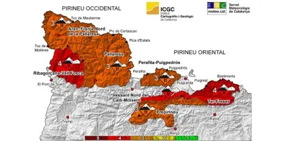 Protecció Civil alerta del risc d’allaus al Pirineu i recomana extremar la precaució en les activitats de muntanya