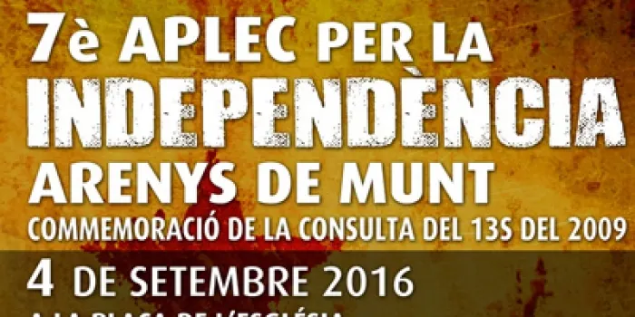 Arenys de Munt celebra aquest diumenge la setena edició de l’Aplec per la Independència