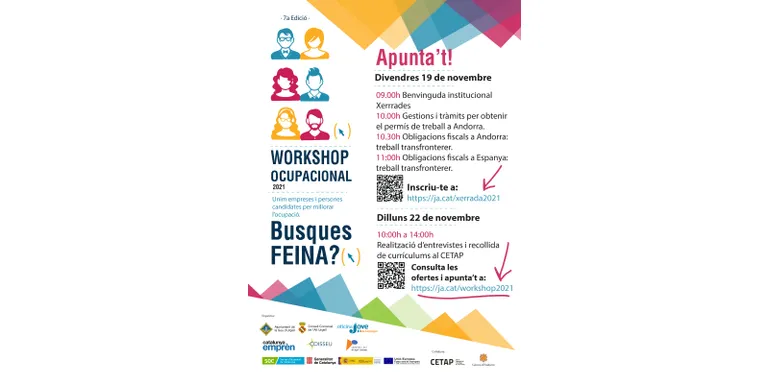 La setena edició del Workshop Ocupacional a la Seu d’Urgell recupera el format presencial