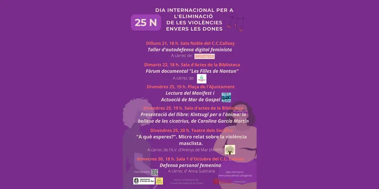 Arenys de Mar se suma als actes del 25N, Dia Internacional contra la violència vers les dones