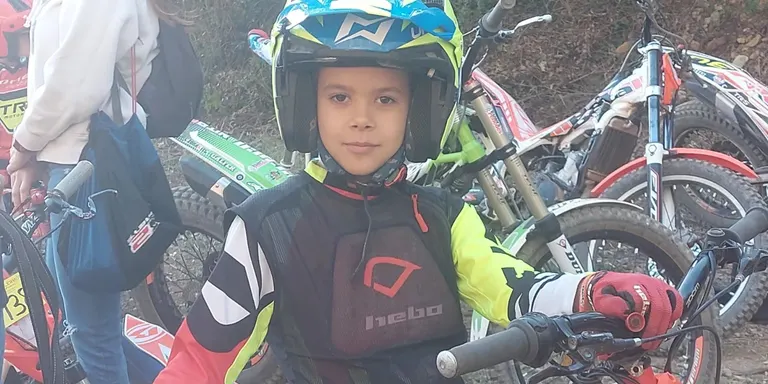 Quim Ruiz Vernet, pilot del Moto Club Constantí, finalitza segon a la Copa Catalana de Trial de Nens del Penedès