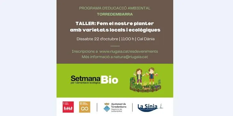 Torredembarra participa en la Setmana Bio amb activitats per donar a conèixer l'alimentació ecològica i evitar el malbaratament