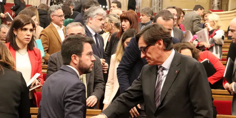 El Govern i el PSC anuncien un acord pels pressupostos de la Generalitat del 2023