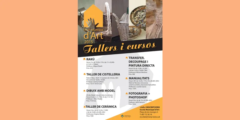 L'Escola Municipal d'Art de la Seu proposa una àmplia oferta de cursos