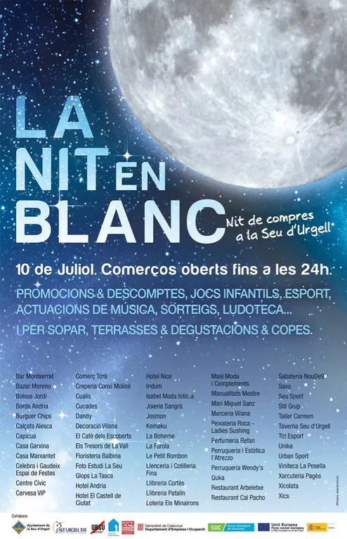 El comerç de la Seu organitza la Nit en Blanc